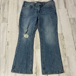 Pilcro Lightly Distressed Flare Jeans Size 29